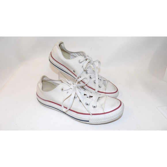 Converse Shoes - Converse Chuck Taylor All Star Low Top White Canvas Sneakers M-5 W-8